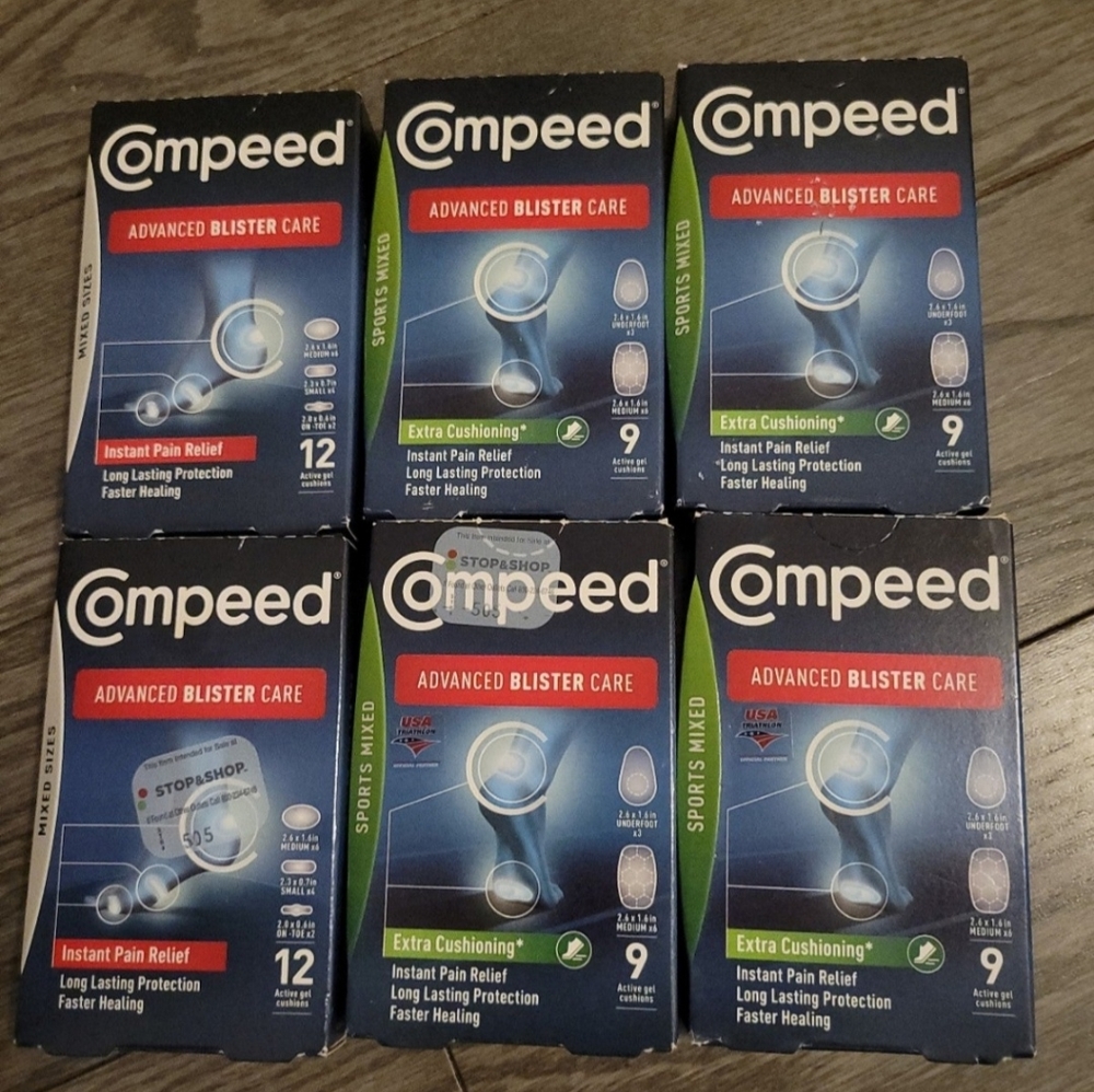 NWT 6 Pack Compeed Advanced Blister Plasters Gel Cushions Hydrocolloid Bandages